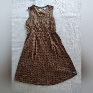 KAVU Simone Sleeveless dress Women’s Size XS Brown Pockets
